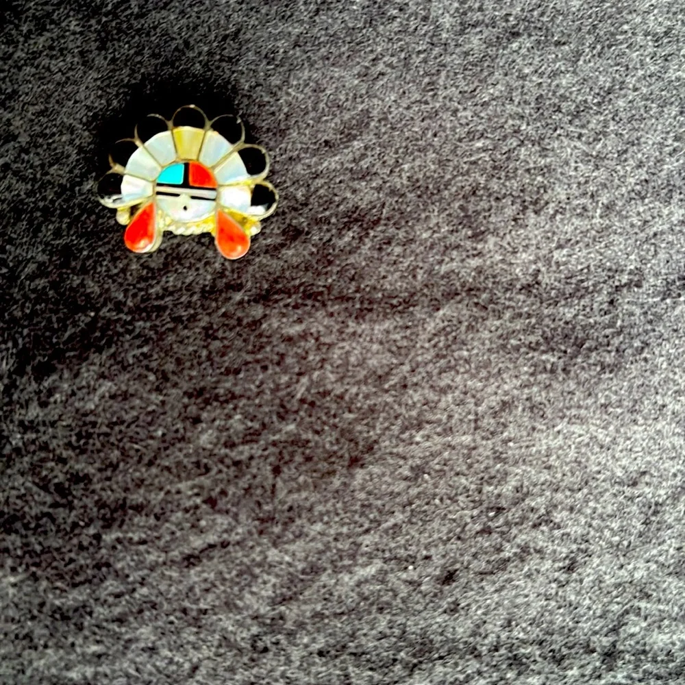Zuni, Sterling, silver surface pin - Picture 5 of 6
